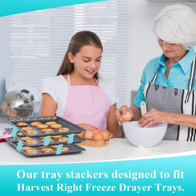 8PCS Baking Sheet Stackers, Layered Tray Holder Stackers, Universal Baking Sheet Pan Stackers, Baking Tray Storage Holder