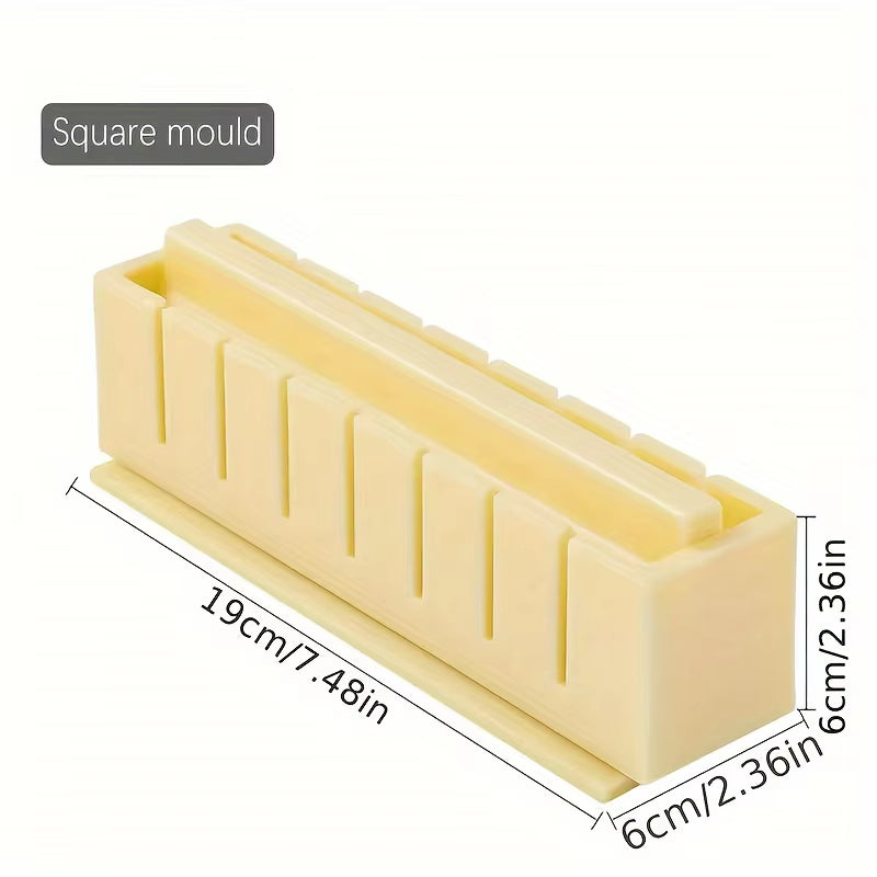 3Pcs/Set Sushi Maker Equipment Kit Plastic Sushi Rolls Mold round Square Heart-Shaped Sushi Making Tools Cake Roll Mold