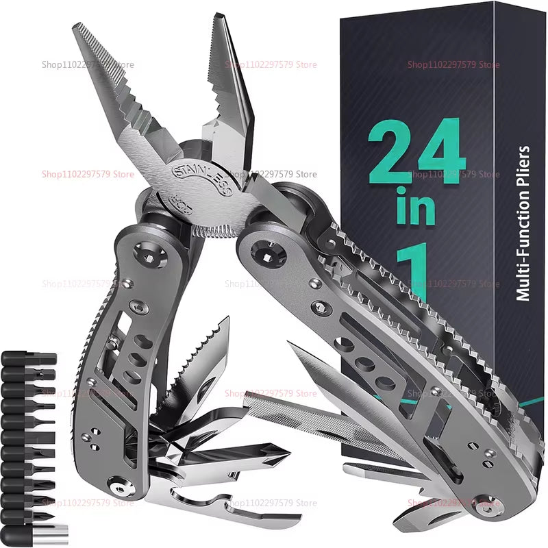 Multi-Tool Pocket Knife Pliers Folding Mini Portable Outdoor Tactical Survival Rescue Repair Tool for Camping Hiking Emergency