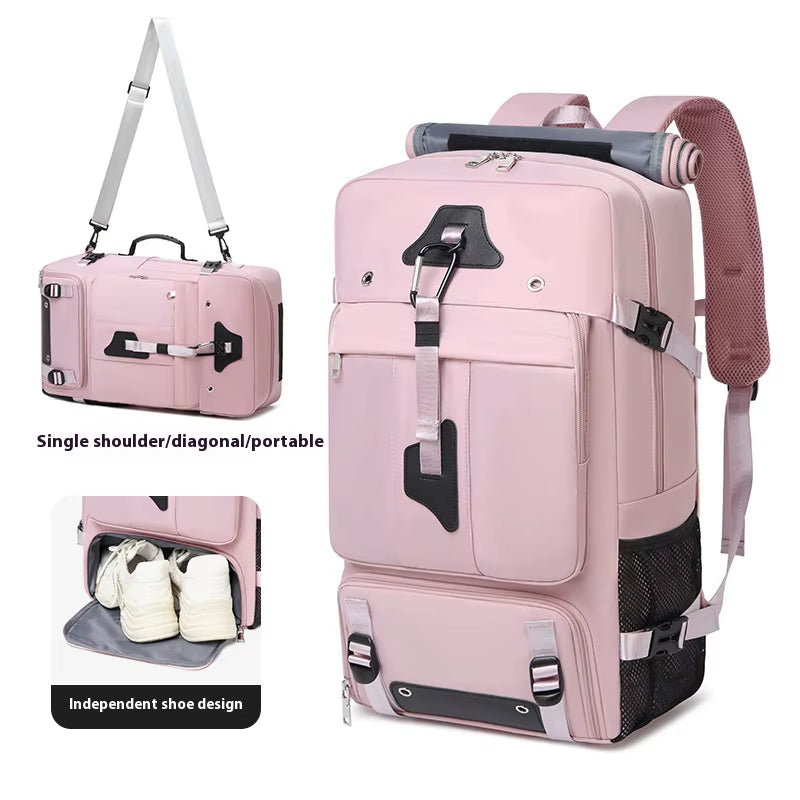 55L Large Capacity Travel Bag for Men 15.6 Inch Laptop Suitcase Backpack Multi-Function Waterproof Backpack Outdoor Camping Bags