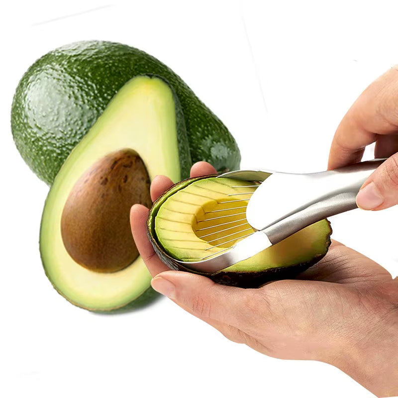 1PC Avocado Knife Cutting Fruit Artifacts Household Kitchen Gadgets Stainless Steel Knives Fruit Plate Slicing Tools Kitchen