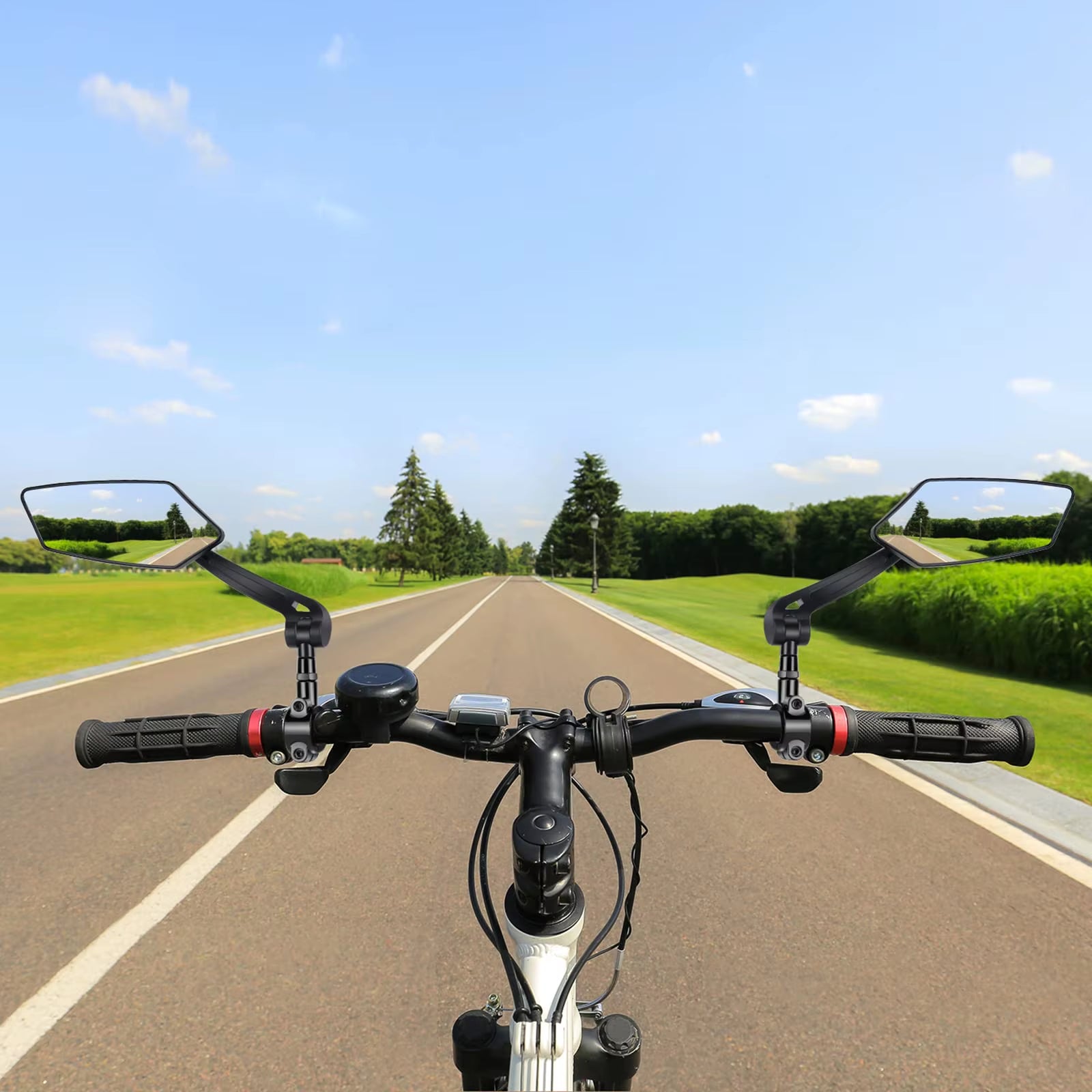 Bicycle Rearview Wide Angle Mirror Cycling 360° Adjustable Rotate Road Bike Handlebar Rear View Mirrors Bike Accessories