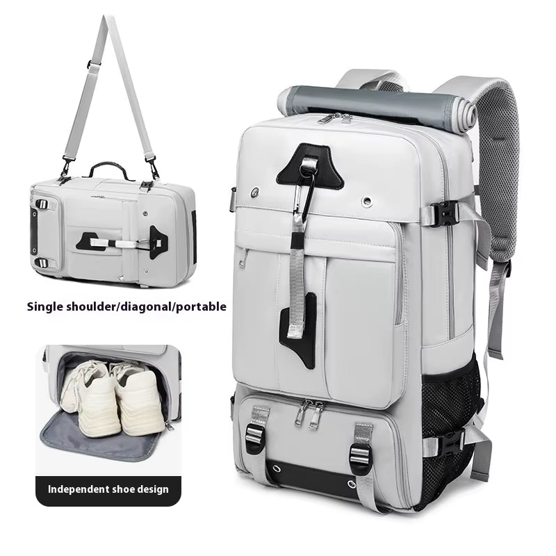 55L Large Capacity Travel Bag for Men 15.6 Inch Laptop Suitcase Backpack Multi-Function Waterproof Backpack Outdoor Camping Bags