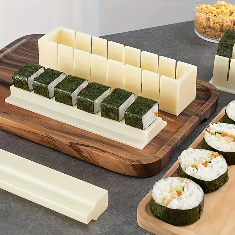 3Pcs/Set Sushi Maker Equipment Kit Plastic Sushi Rolls Mold round Square Heart-Shaped Sushi Making Tools Cake Roll Mold