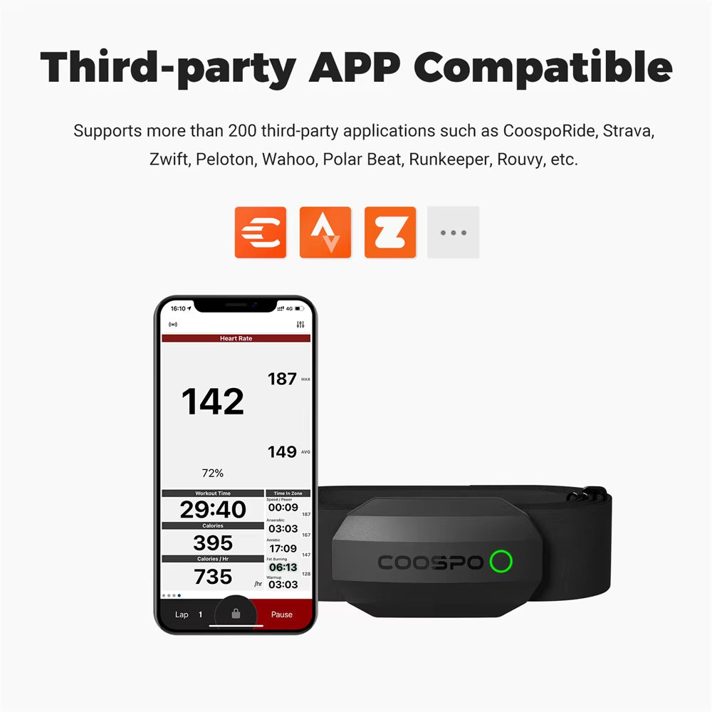 H808S Heart Rate Sensor Dual Mode ANT Bluetooth with Chest Strap Cycling Computer for Wahoo Garmin Zwift Sports Monitor