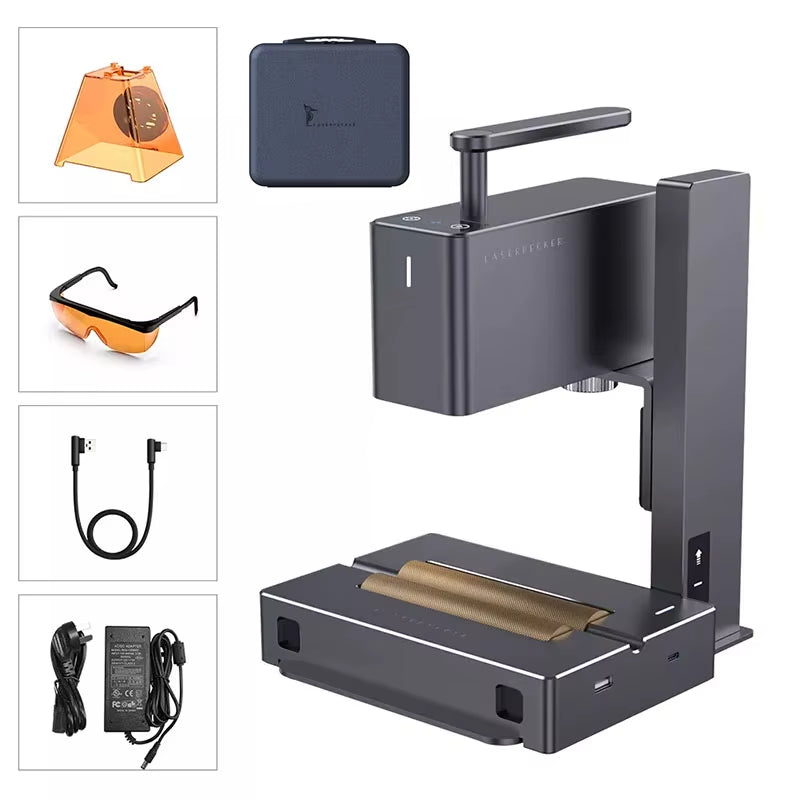 Laser Engraver Portable Easy to Use Fast Engraving Speed Multi Material Laser Engraving Machine with 2K 5W LP2 Pro
