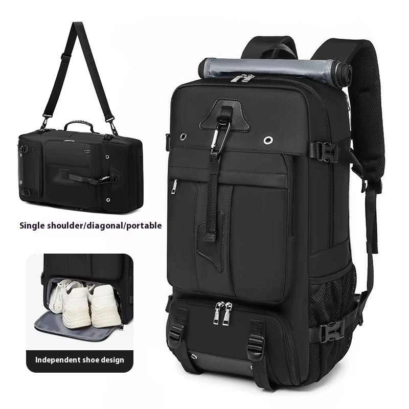 55L Large Capacity Travel Bag for Men 15.6 Inch Laptop Suitcase Backpack Multi-Function Waterproof Backpack Outdoor Camping Bags