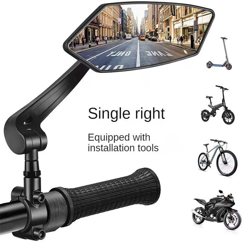Bicycle Rearview Wide Angle Mirror Cycling 360° Adjustable Rotate Road Bike Handlebar Rear View Mirrors Bike Accessories