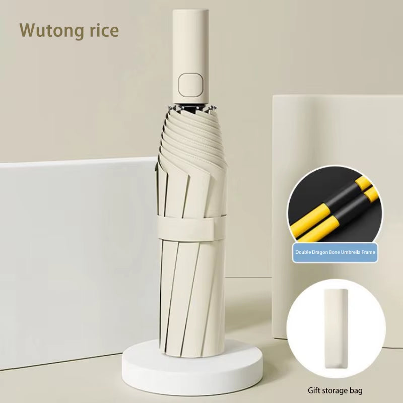 24 Bone Folding Umbrella Fully Automatic Double Bone SPF 50 UV Protection Rain Resistance Wind Resitance Umbrella NEW