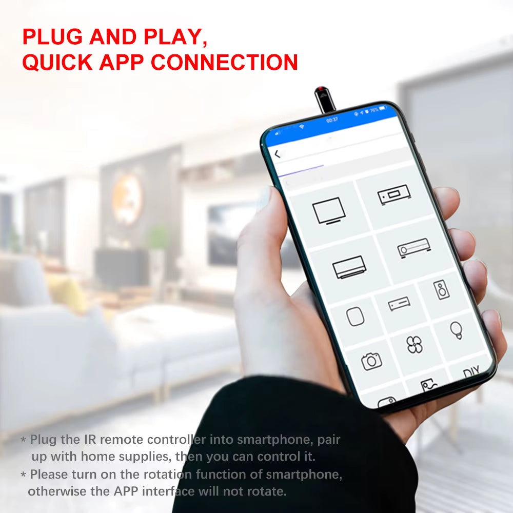 Smartphone Remote Control Typec USB for Phone IR Blasters Adapter Universal IR Infrared Smart Remote for TV Air Conditioner Fan