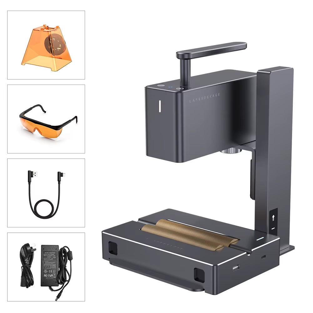 Laser Engraver Portable Easy to Use Fast Engraving Speed Multi Material Laser Engraving Machine with 2K 5W LP2 Pro