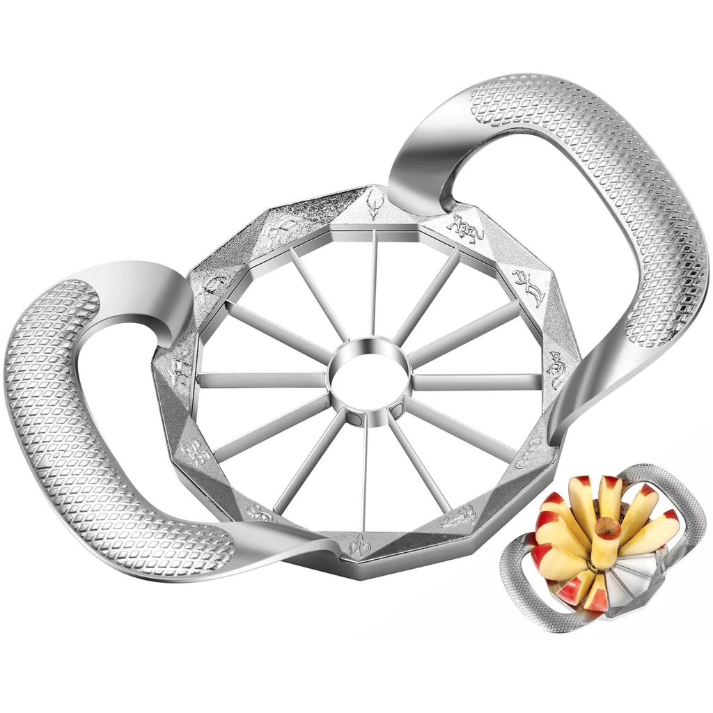 Apple Slicer and Corer, Sturdy and Sharp 12-Blade Stainless Steel Apple Cutter Divider Pitter Fruit Cutter Tools