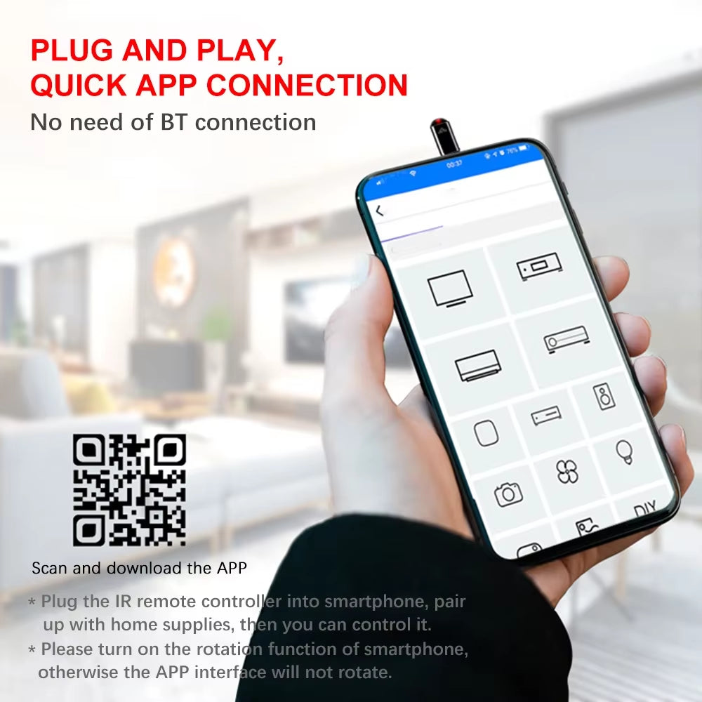 Smartphone Remote Control IR Blasters Type C Micro Lightning Universal Smart Infrared App Control Adapter for TV Air Conditioner