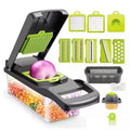 6-In-1 Vegetable Chopper - Kitchen Mandoline Slicer for Dicing, Julienne & Grating, Safe Food Prep with Container